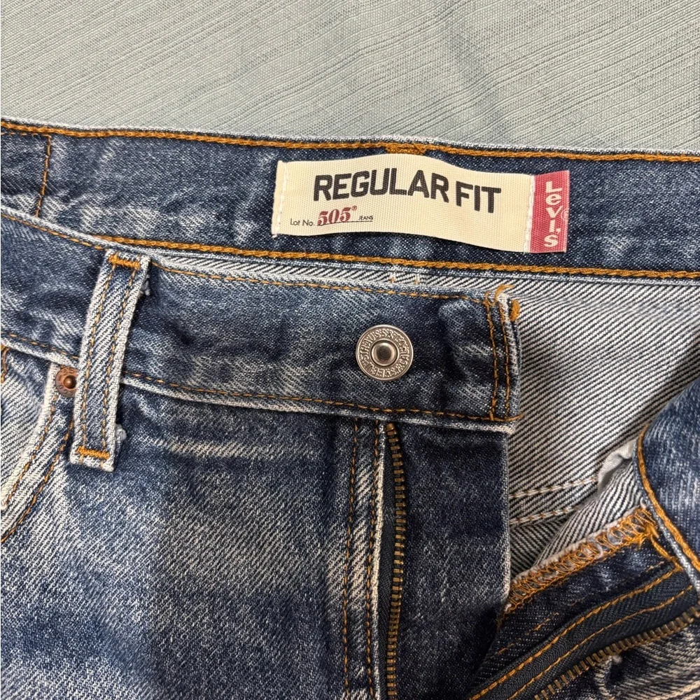 Levi's Blue 505 Denim 34 Distressed Jeans for Men Pair C